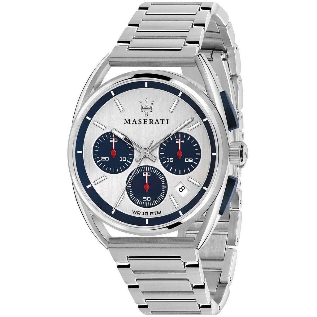 Maserati Trimarano Watch R8873632001 - Sporty White and Blue Dial