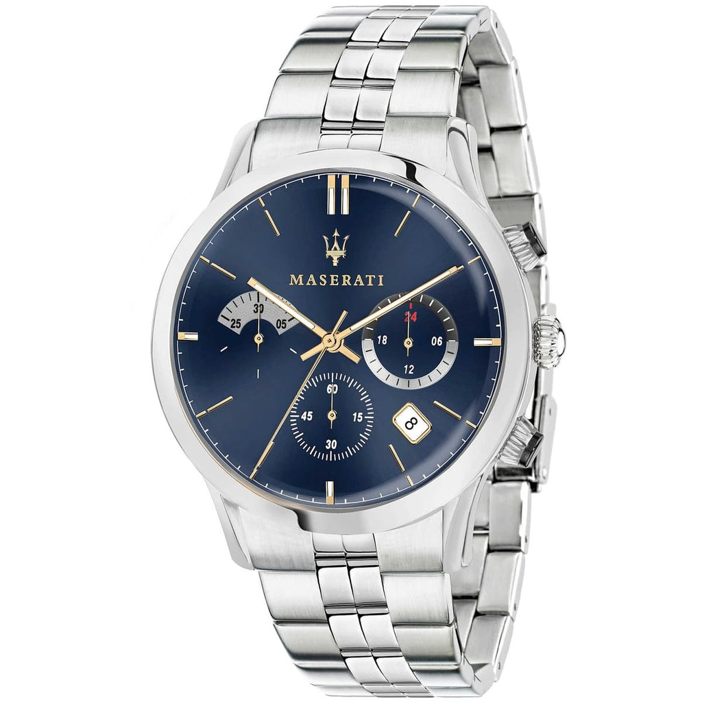 Maserati Ricordo R8873633001 Watch - Blue Dial and Silver Steel Strap