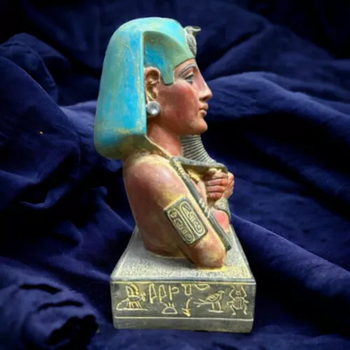 Authentic Ancient Egyptian King Akhenaten Pharaonic Statue