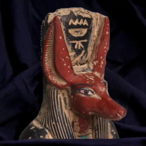 Anubis Head Statue - Handcrafted Ancient Egyptian God of Afterlife