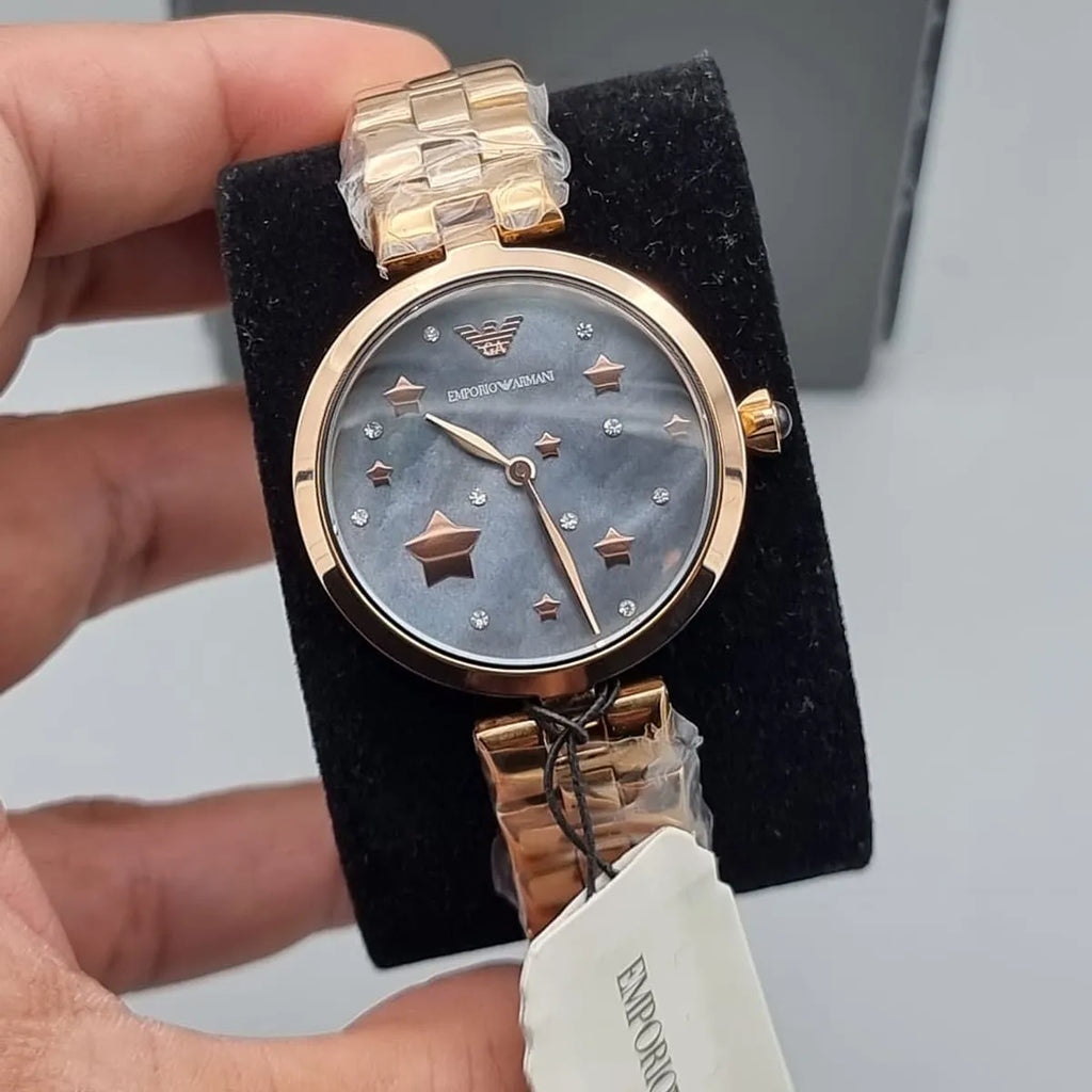 Emporio Armani AR11197 Women's Watch – Rose Gold Crystal Dial