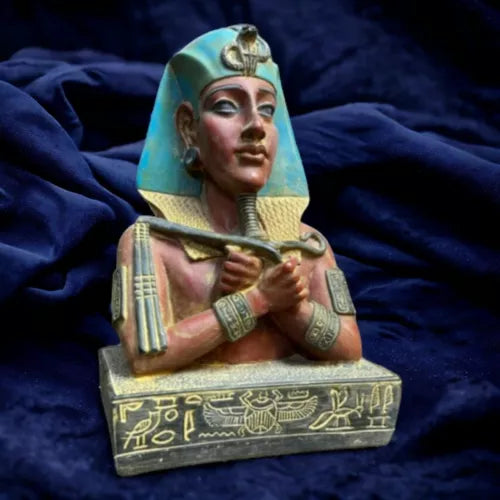 Authentic Ancient Egyptian King Akhenaten Pharaonic Statue