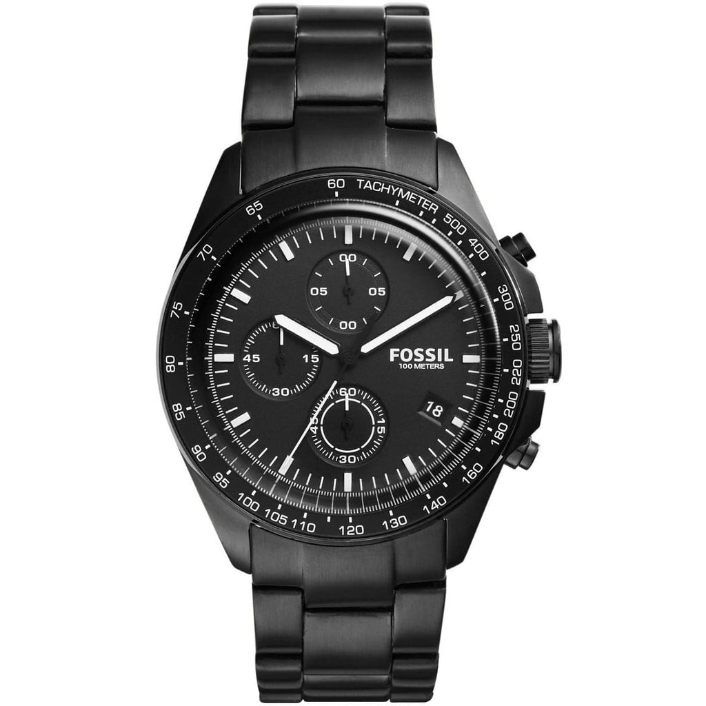 Fossil CH3028 Men's Watch – Black Dial and Stainless Steel Strap