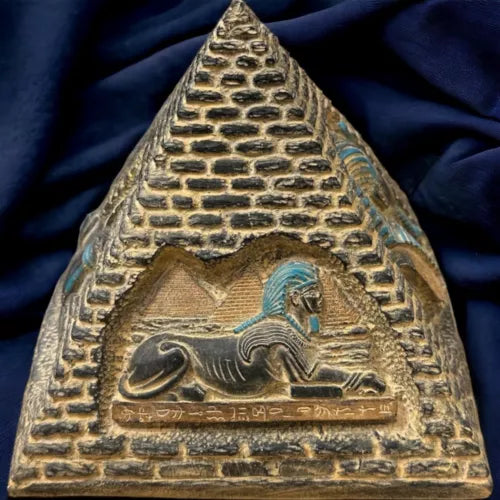 Authentic Egyptian Pharaoh's Tomb Pyramid Statue