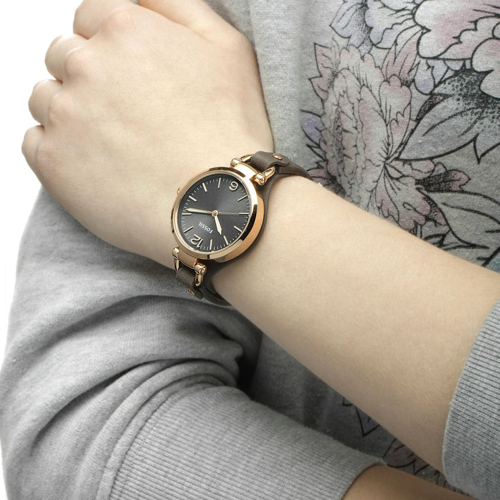 Fossil Georgia Women\'s Watch with Genuine Leather Bracelet Band Fossil ES3200 - Georgia Watch • Watchard.com main image 3