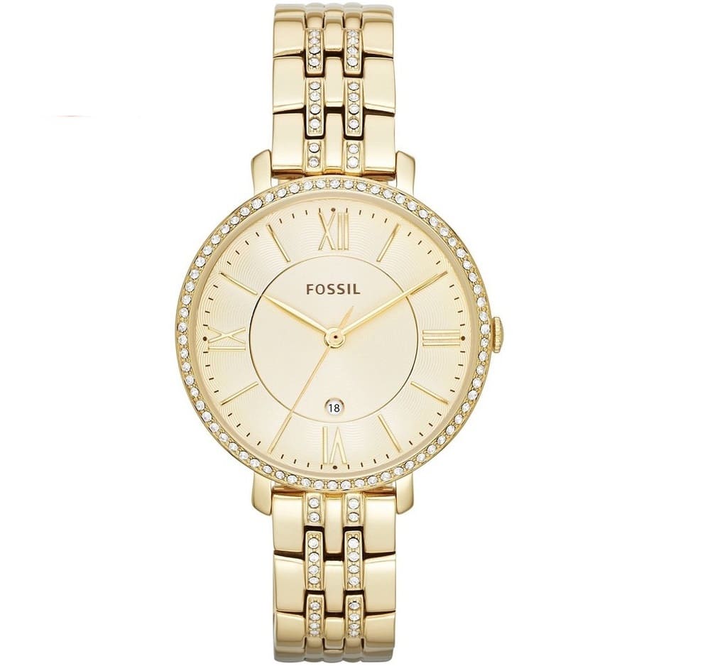 Fossil Jacqueline ES3547 Women's Watch - Gold Dial and Metal Bracelet
