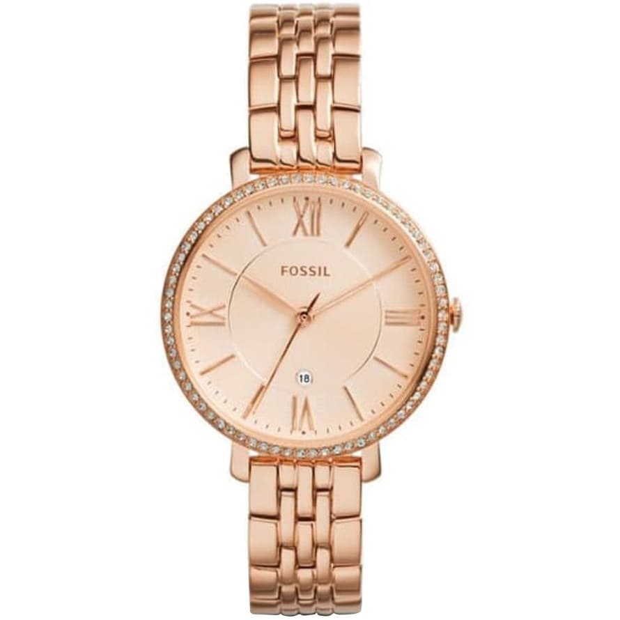 Fossil Jacqueline ES3632 Rose Gold-Tone Watch - Stainless Steel Strap