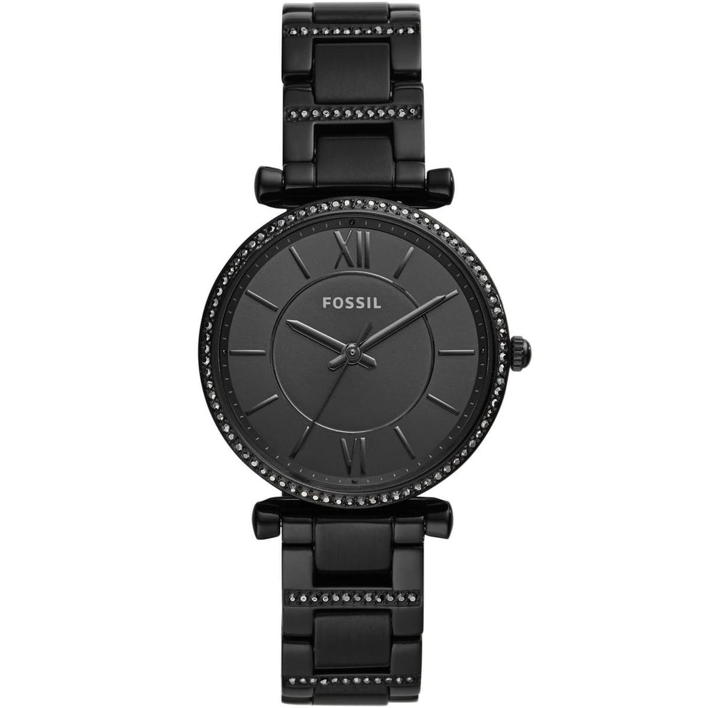 Fossil Women's Watch ES4488 - Black Face with Matching Metal Bracelet