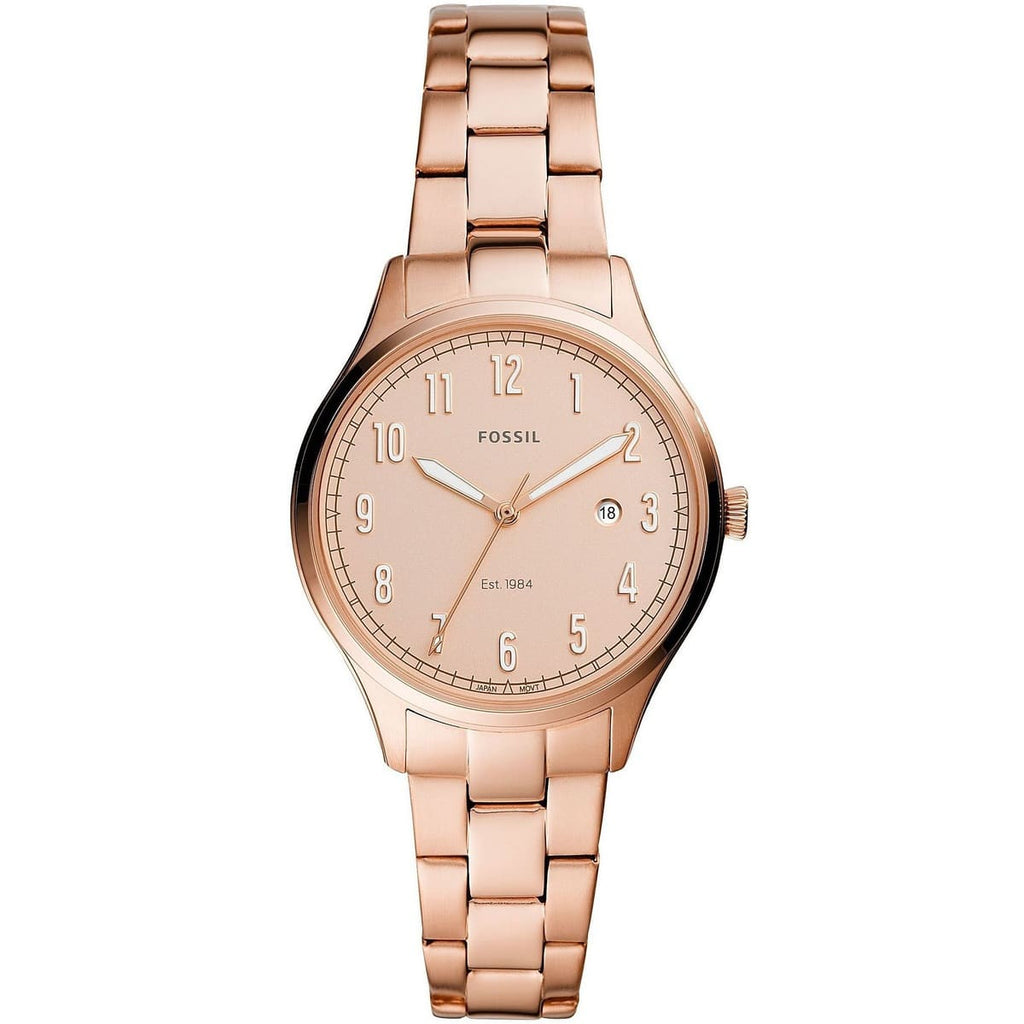 Fossil Lady Forrester ES4870 Women's Watch - Rose Gold Dial and Strap