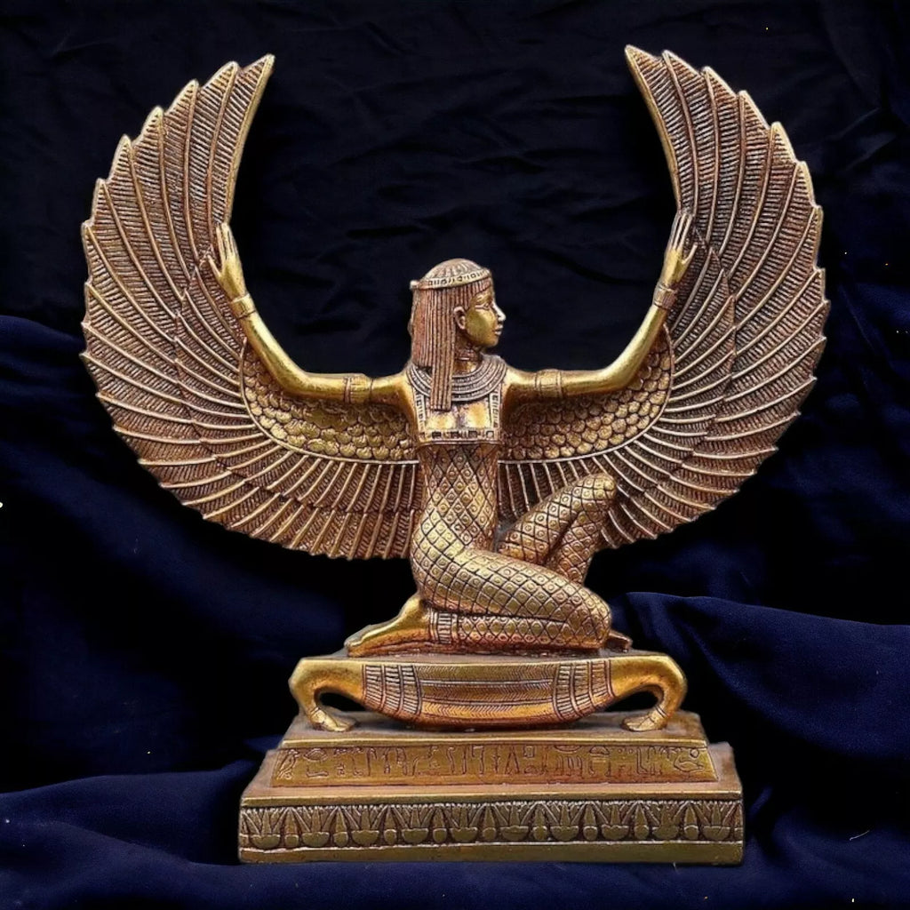 Handcrafted Isis Statue - Ancient Egyptian Goddess of Love & Happiness