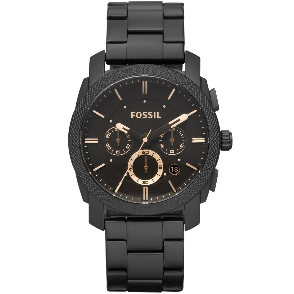 Fossil Machine FS4682 Watch - Black Dial and Stainless Steel Bracelet