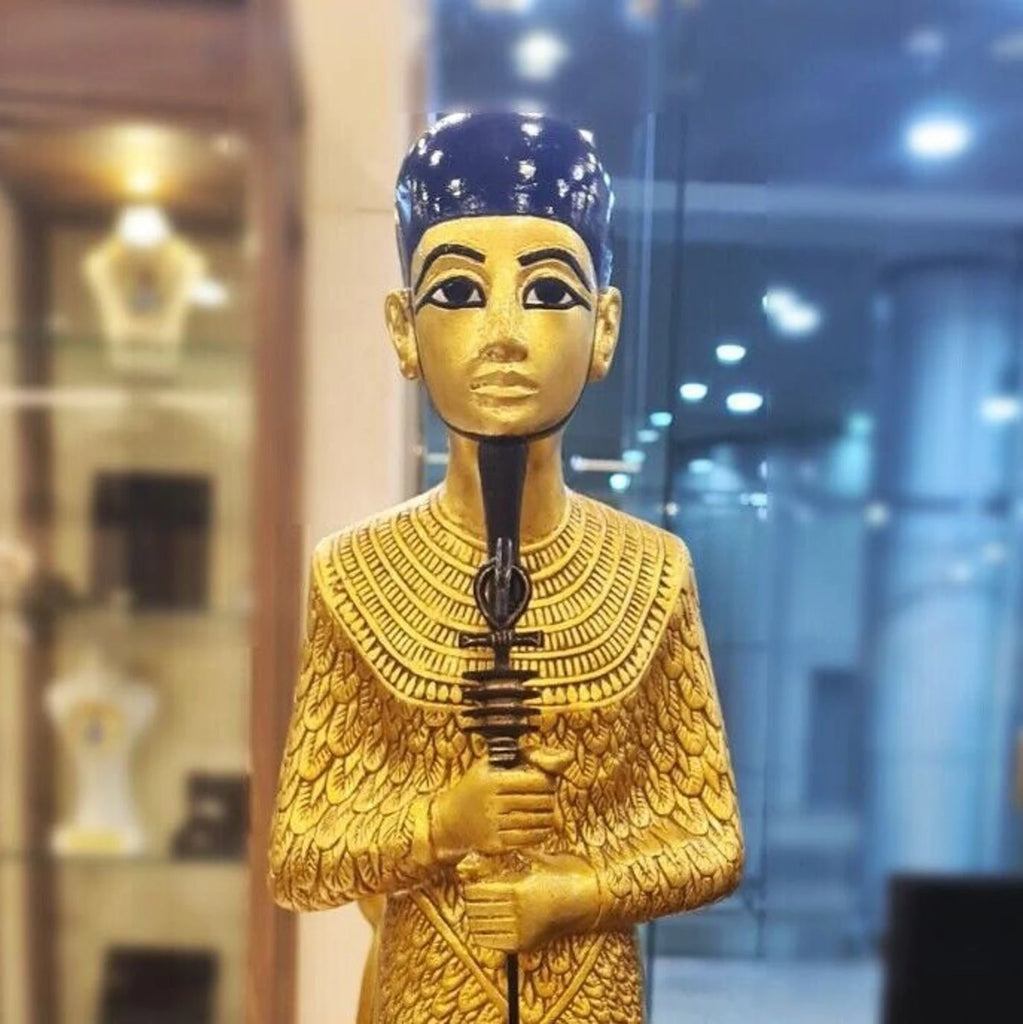 Limited Edition God Ptah Golden Statue (Museum Version), Handcrafted Replica.