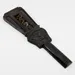 Egyptian sistrum of Hathor, black-finished museum reproduction — close-up of black finish