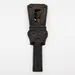 Egyptian sistrum of Hathor, black-finished museum reproduction — full view for scale
