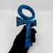 Authentic Blue Ankh Cross Pendant – Sacred Egyptian Key of Life Amulet
