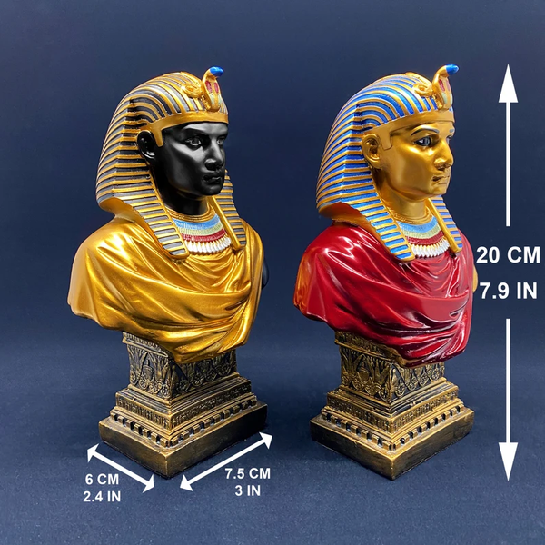 Handcrafted Egyptian Pharaoh Amenhotep II Bust - Ancient Art Decor