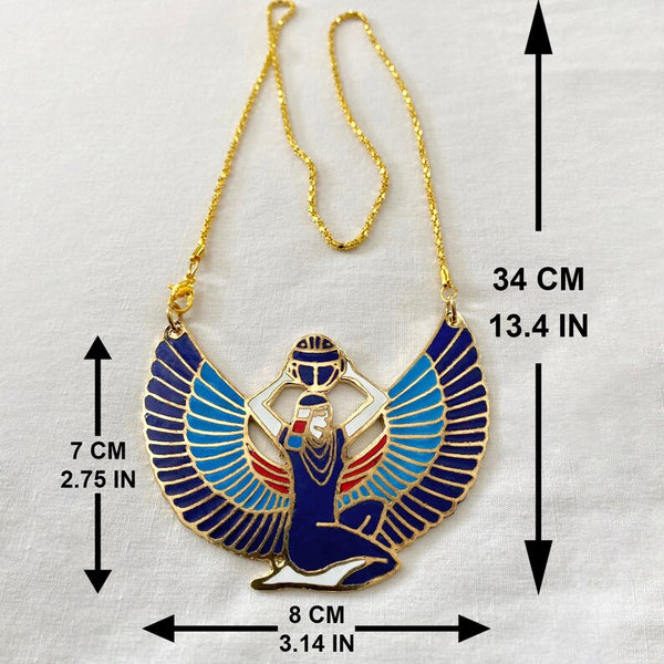 Cosmic Goddess Nut Pendant – Egyptian Winged Sky Goddess Jewelry