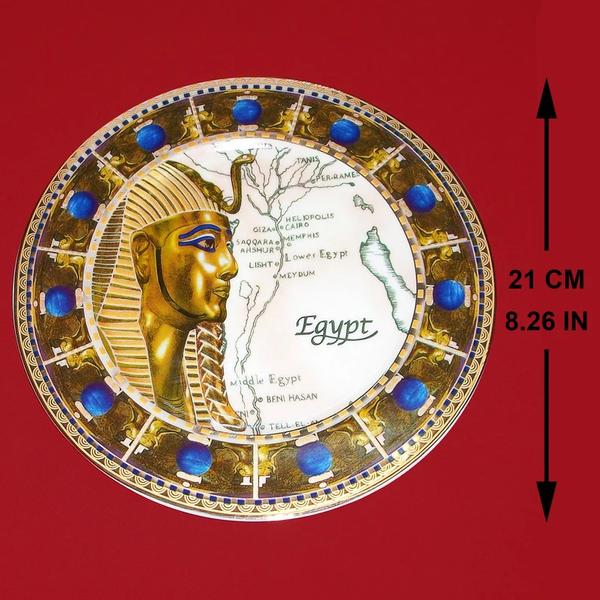 Handmade Egyptian Ceramic Plate – Ramesses II Pharaoh Art