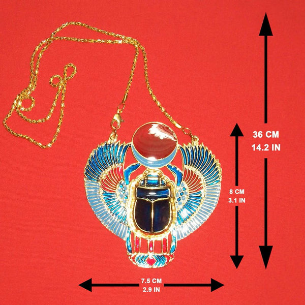 Egyptian Scarab Amulet – Handmade Luck and Protection Pendant