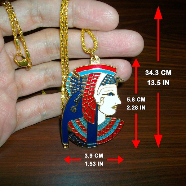 Authentic Cleopatra Pendant Necklace - Egyptian Queen Jewelry