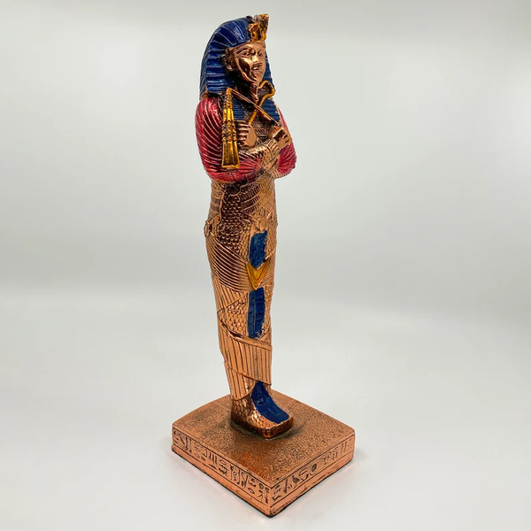 Handmade Egyptian King Tut Statue – Solid Copper Pharaoh Coffin