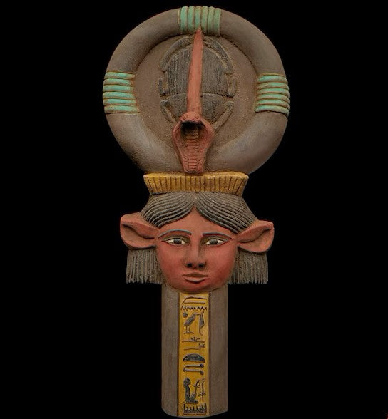 RARE ANCIENT EGYPTIAN HATHOR SISTRUM AMULET - Goddess of Music and Joy