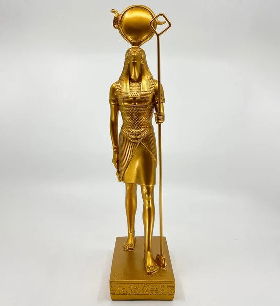 Golden Ra Statue – Exquisite Egyptian God of Sun Sculpture