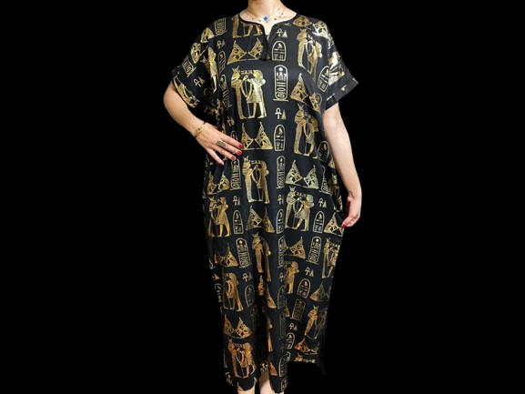 blue dress for baby girl Egyptian Goddess Maxi ~ Black