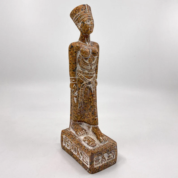 Handmade Egyptian Nefertiti Statue - Unique Granite Queen Sculpture