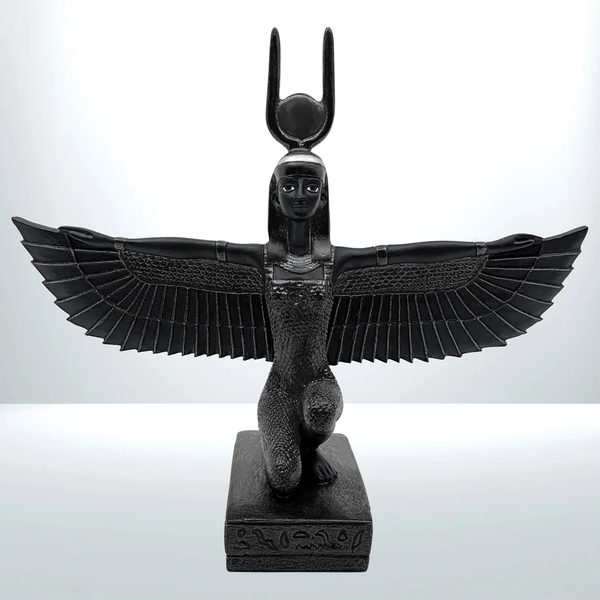 Authentic Egyptian Winged Goddess Isis Statue – Handcrafted in Egypt