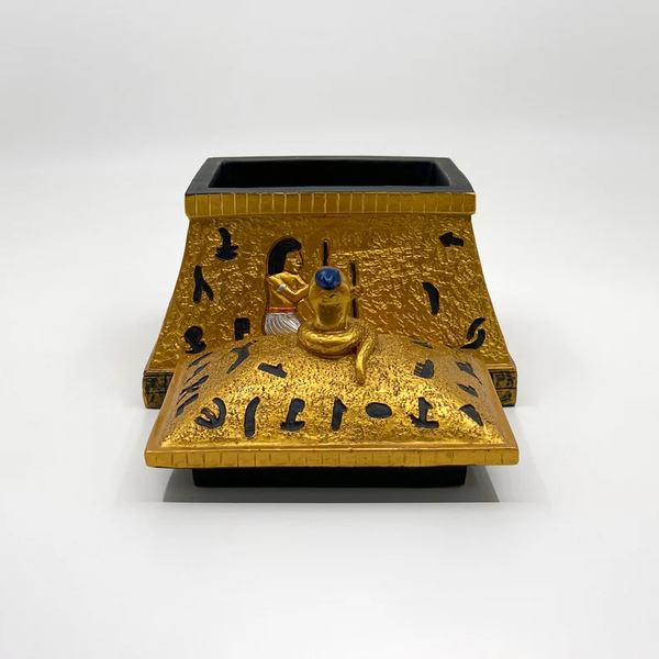 Hand-Painted Ancient Egyptian Design – Perfect for Spiritual Storage