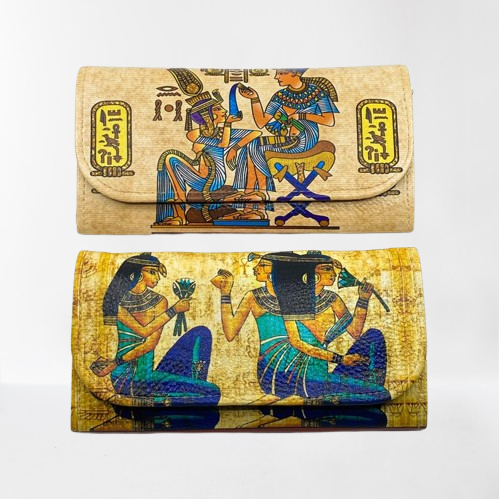 Authentic Handmade Tutankhamun and Ankhesenamun Money Pouch