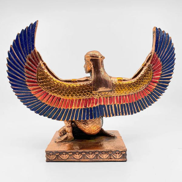 RARE Ancient Egyptian Goddess Isis Statue - Sacred Copper Figurine