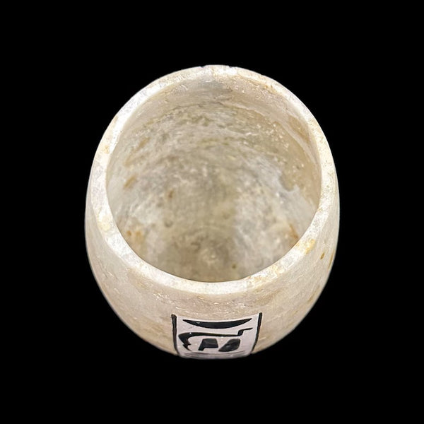 Sacred Anubis Alabaster Vase – Handmade Vessel for Healing and Magic