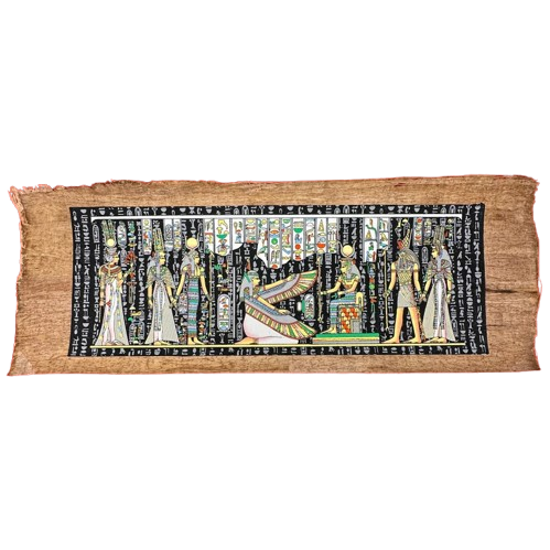 Authentic Egyptian Papyrus Painting - The Blessings of Maat