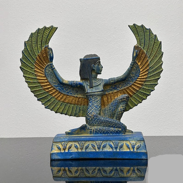 RARE BLUE ISIS STATUE - Egyptian Goddess of Magic and Healing