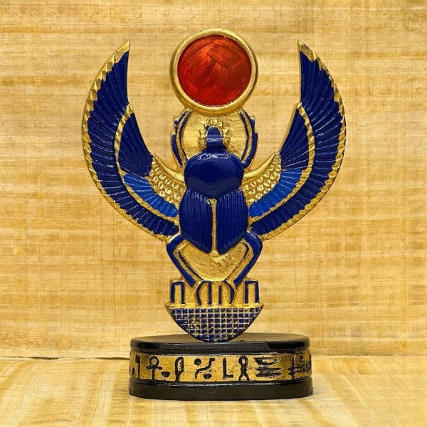 Rare Winged Scarab Beetle Sculpture – Ancient Egyptian Symbol
