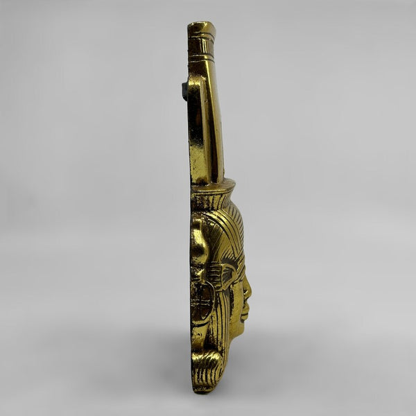 Handmade Golden Hathor Wall Hanging - Authentic Hathor Face Sculpture