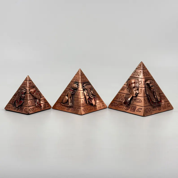 Sacred Egyptian Metal Pyramids for Altar, Meditation and Office Decor