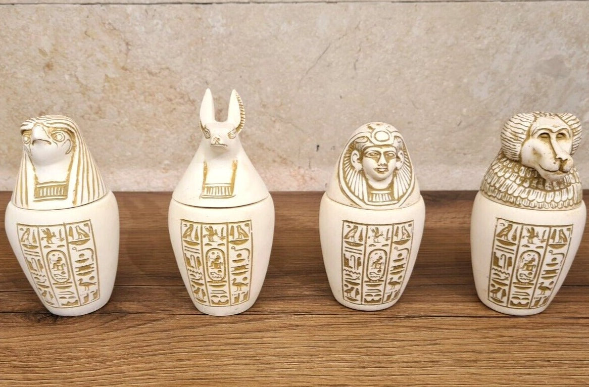 Vorlage: Elegant Set of 4 Handcrafted Ancient Egyptian Canopic Jar – Wanna Stuff Elegant Set of 4 Handcrafted Ancient Egyptian Canopic Jar – Wanna Stuff Motiv