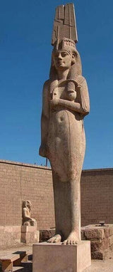 Base detail of the Princess Merit-Amun museum reproduction statue