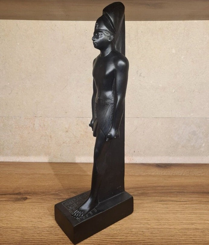 Statue of Egyptian Pharaoh outlet King Thutmose III, black solid stone (made in egypt)