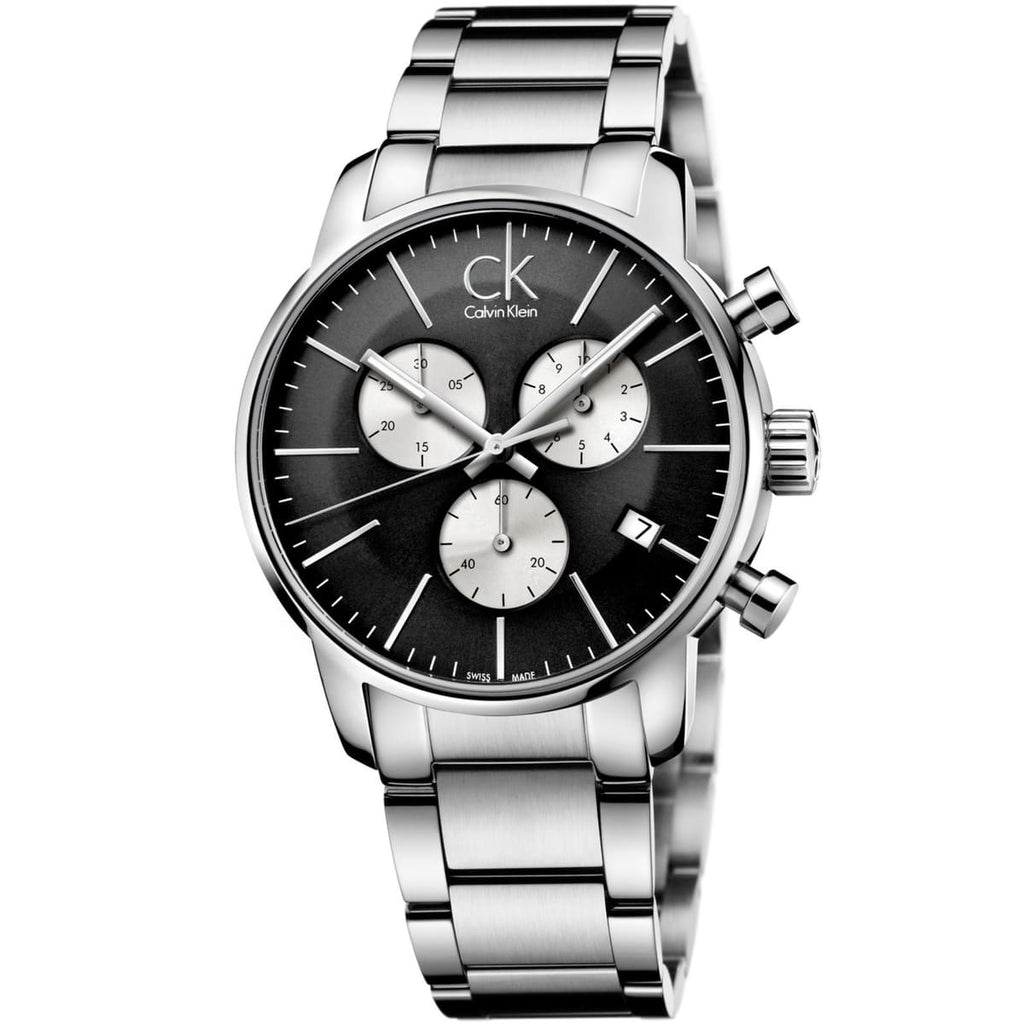 Calvin Klein City Watch K2G2714X - Black Dial and Silver Metal Band