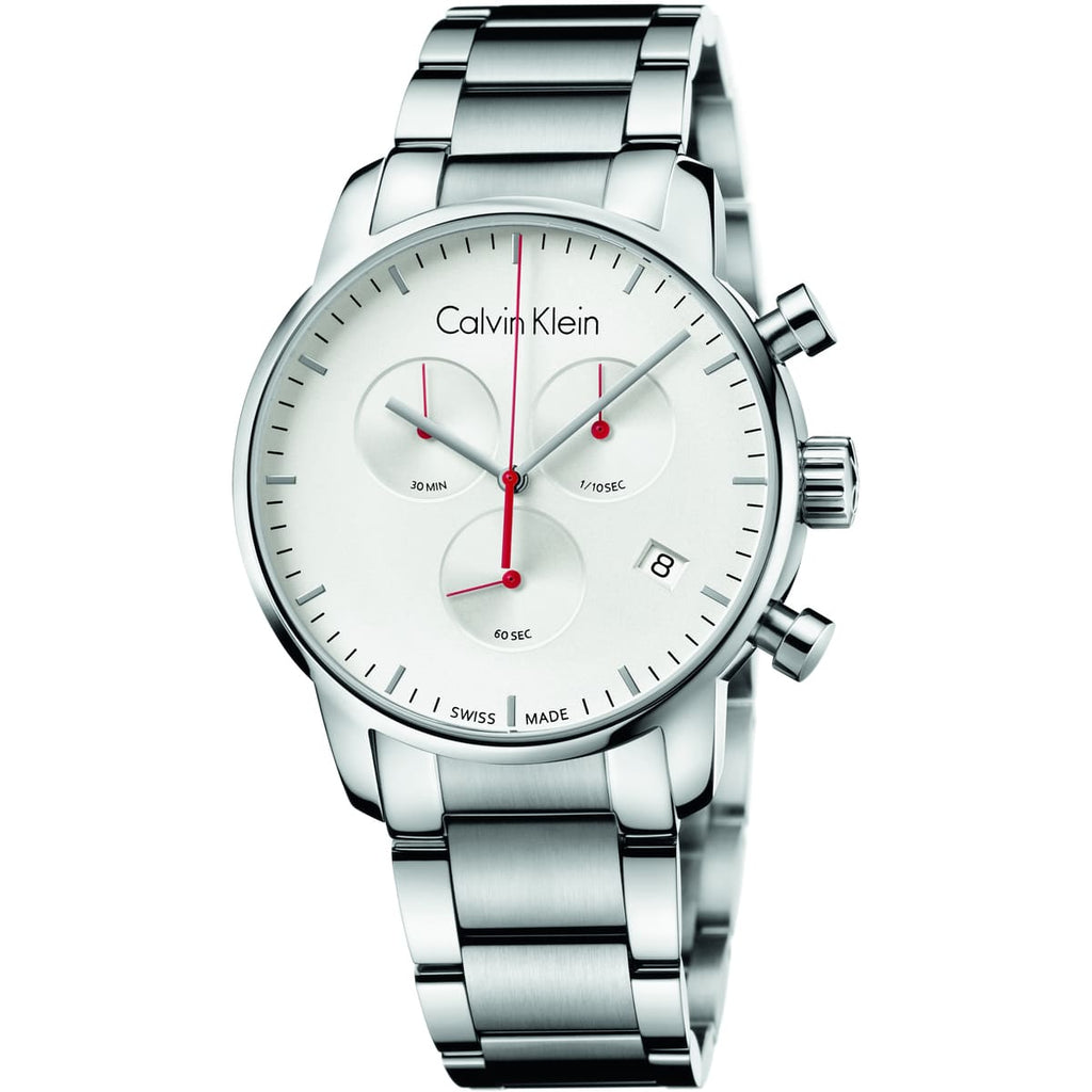 Calvin Klein City Watch K2G271Z6 - Silver Metal Strap and White Dial