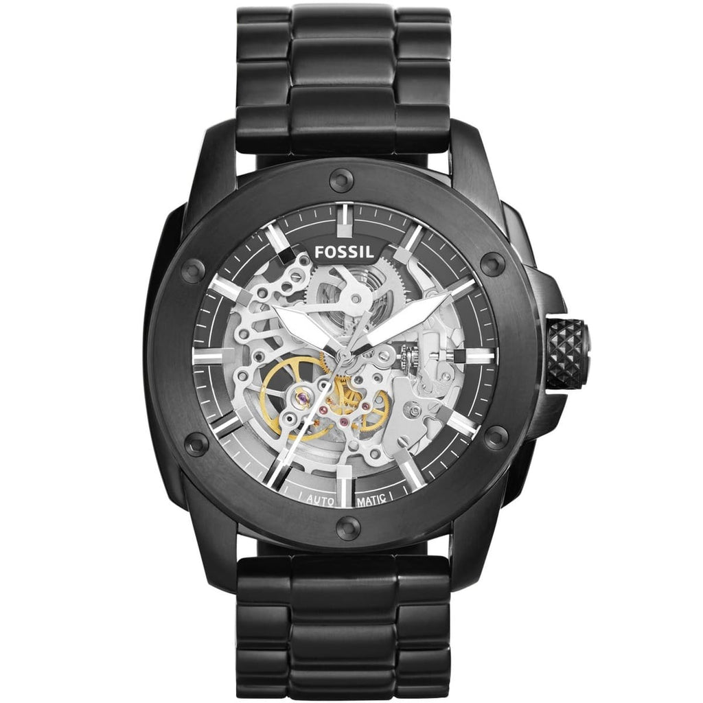 Fossil Modern Machine ME3080 Men's Watch - All-Black Dial and Bracelet