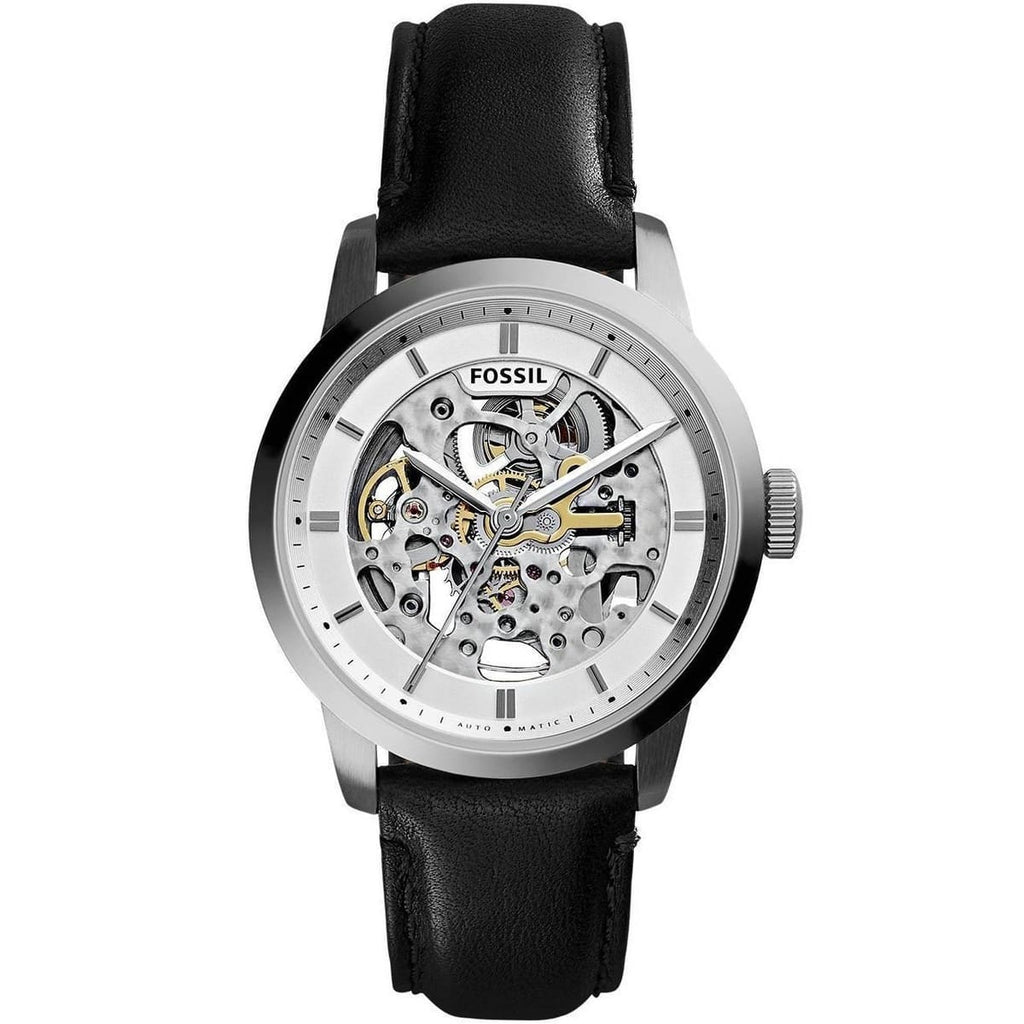 Fossil Townsman ME3085 Men's Watch - White Dial and Black Leather Band