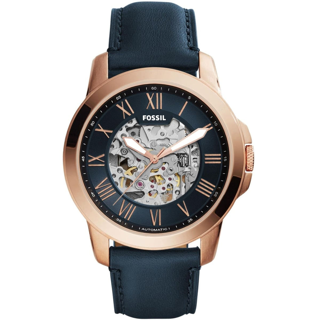 Fossil Grant ME3102 Men's Watch - Blue Dial and Matching Leather Strap