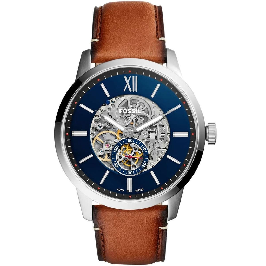 Fossil Townsman ME3154 Men's Watch - Blue Dial and Brown Leather Strap