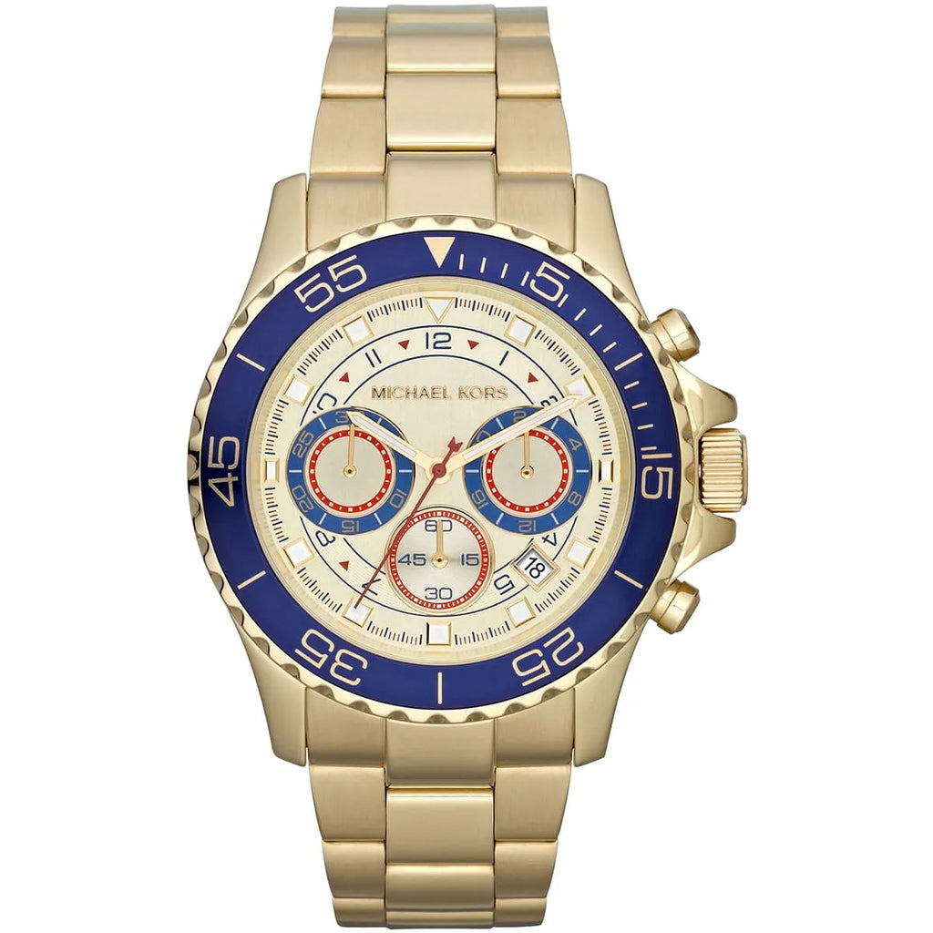 Men's Premium Everest Watch by Michael Kors MK5792 | Full Gold Design