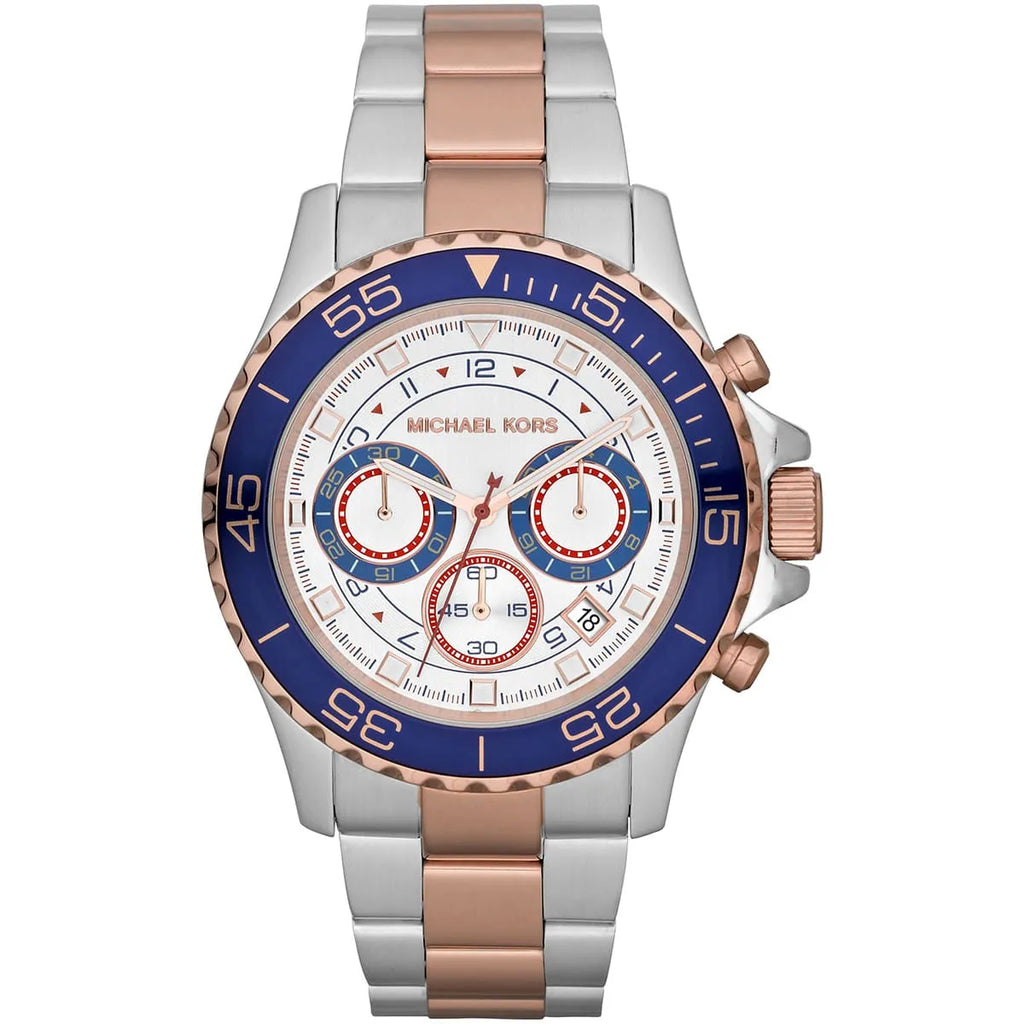 Michael Kors MK5794 Men's Chronograph with Silver and Rose Gold Band